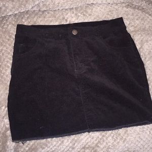 Black Courderoy Skirt
